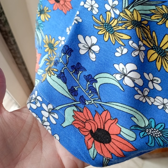 💚 Blue Floral Jersey Top - Picture 10 of 14